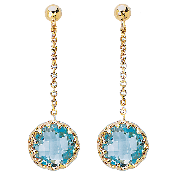 14k gold citrine and diamond earrings
