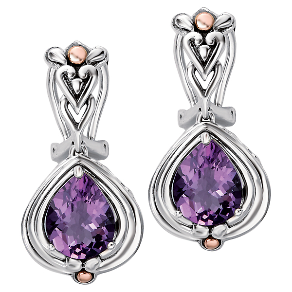 Sterling silver rose quartz earrings