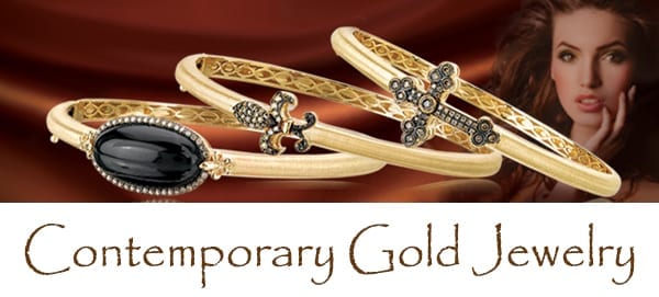 Contemporary gold jewelry