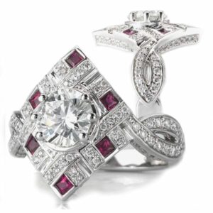 Beautiful ruby and diamond ring